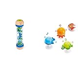 Hape Juego de Sonajeros Adhesivos de Animales Marinos + Palo de Lluvia...