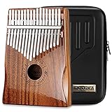 Moozica 17 teclas Kalimba, piano marimba de pulgar de madera de tono...